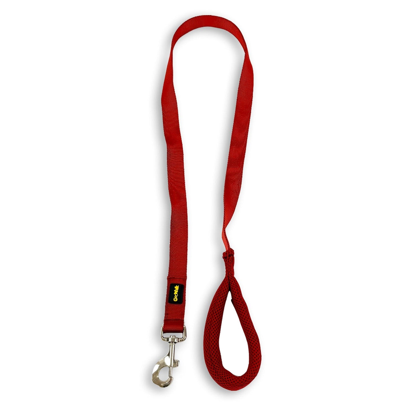 long red dog lead with padded handle