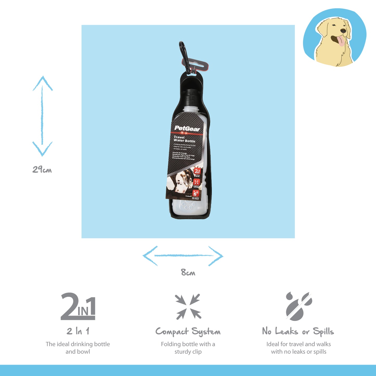 dog travel water bottle