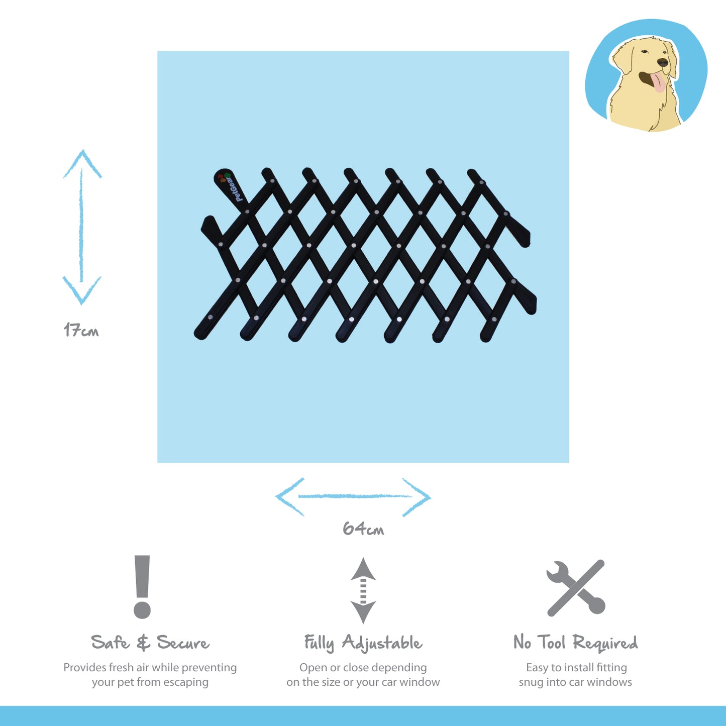 dog travel products, window vent guard