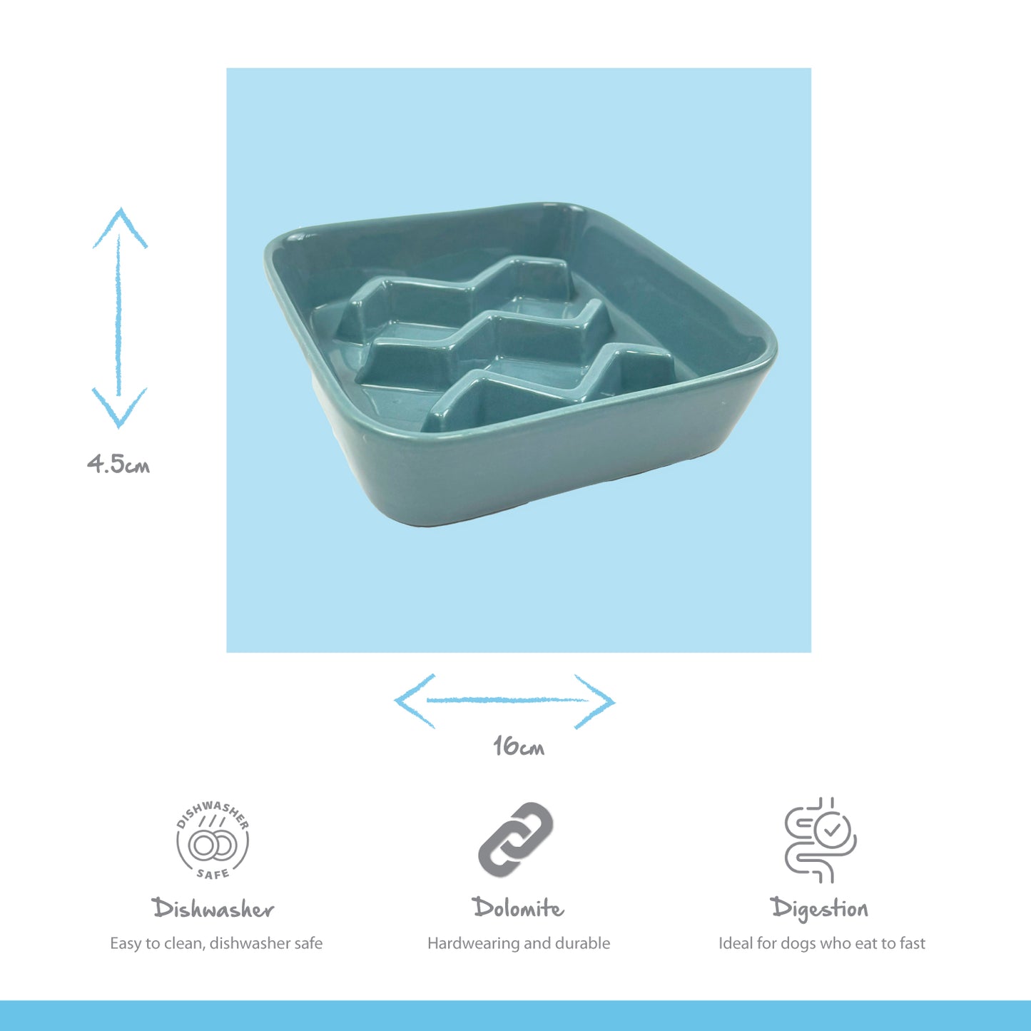 Slow Feeder Chevron Pet Bowl