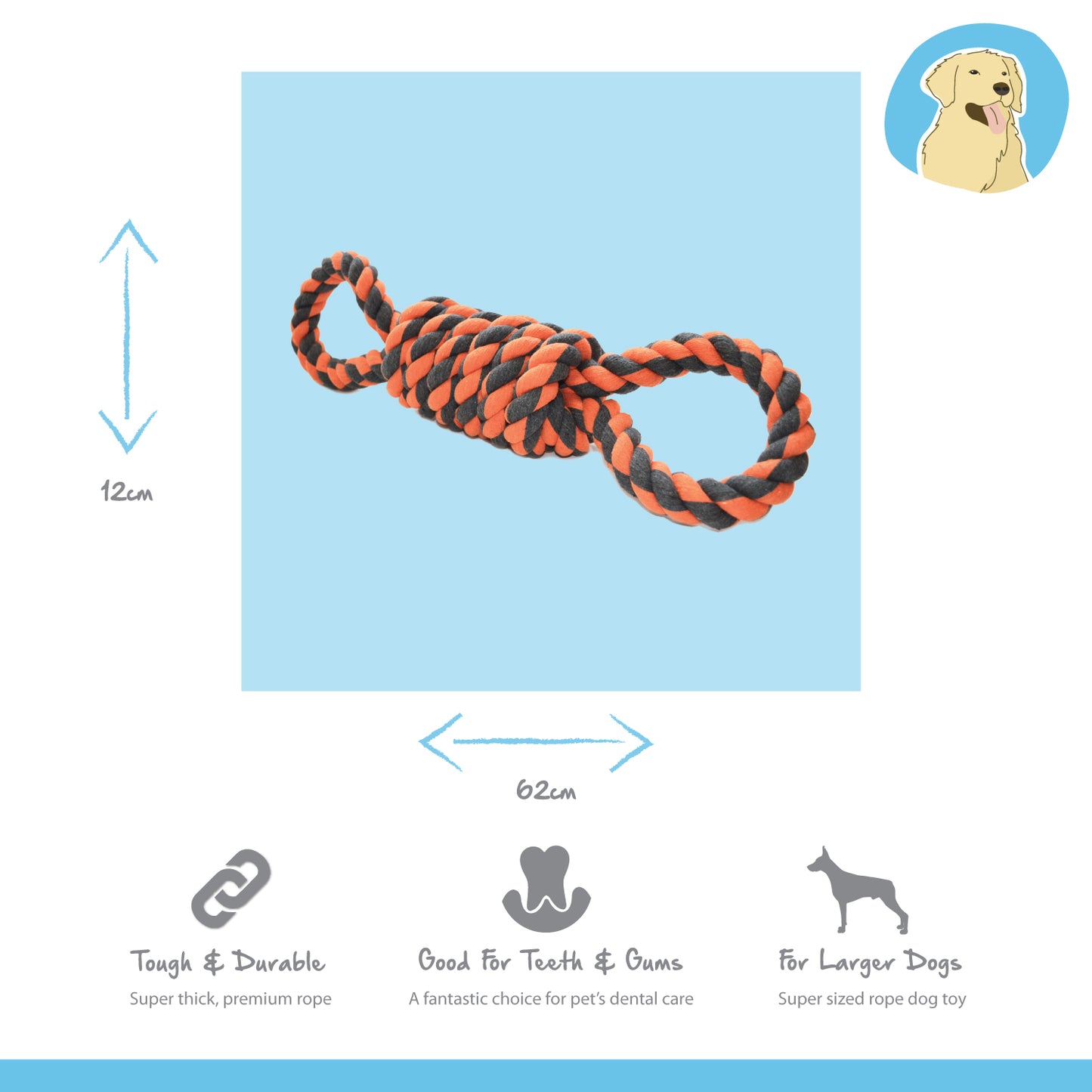 giant tough rope toy for large toys