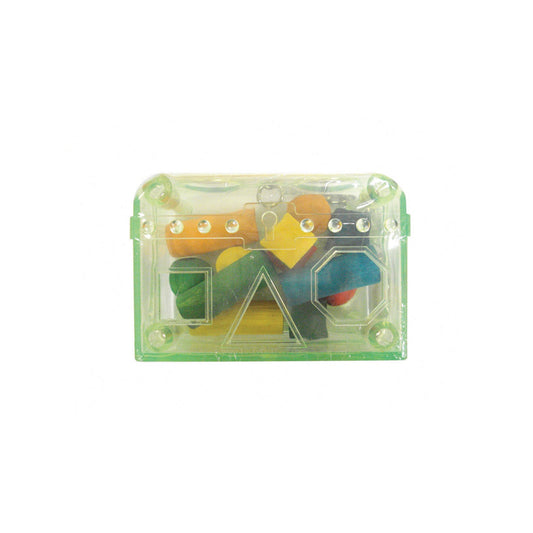 plastic hanging bird toy with natural wooden blocks