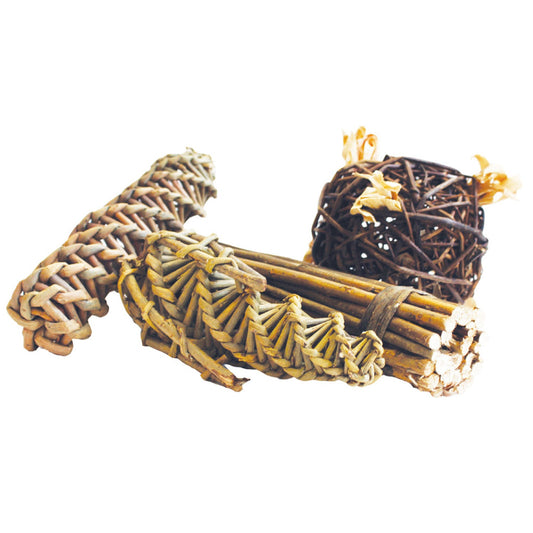 small animal natural wooden willow toys