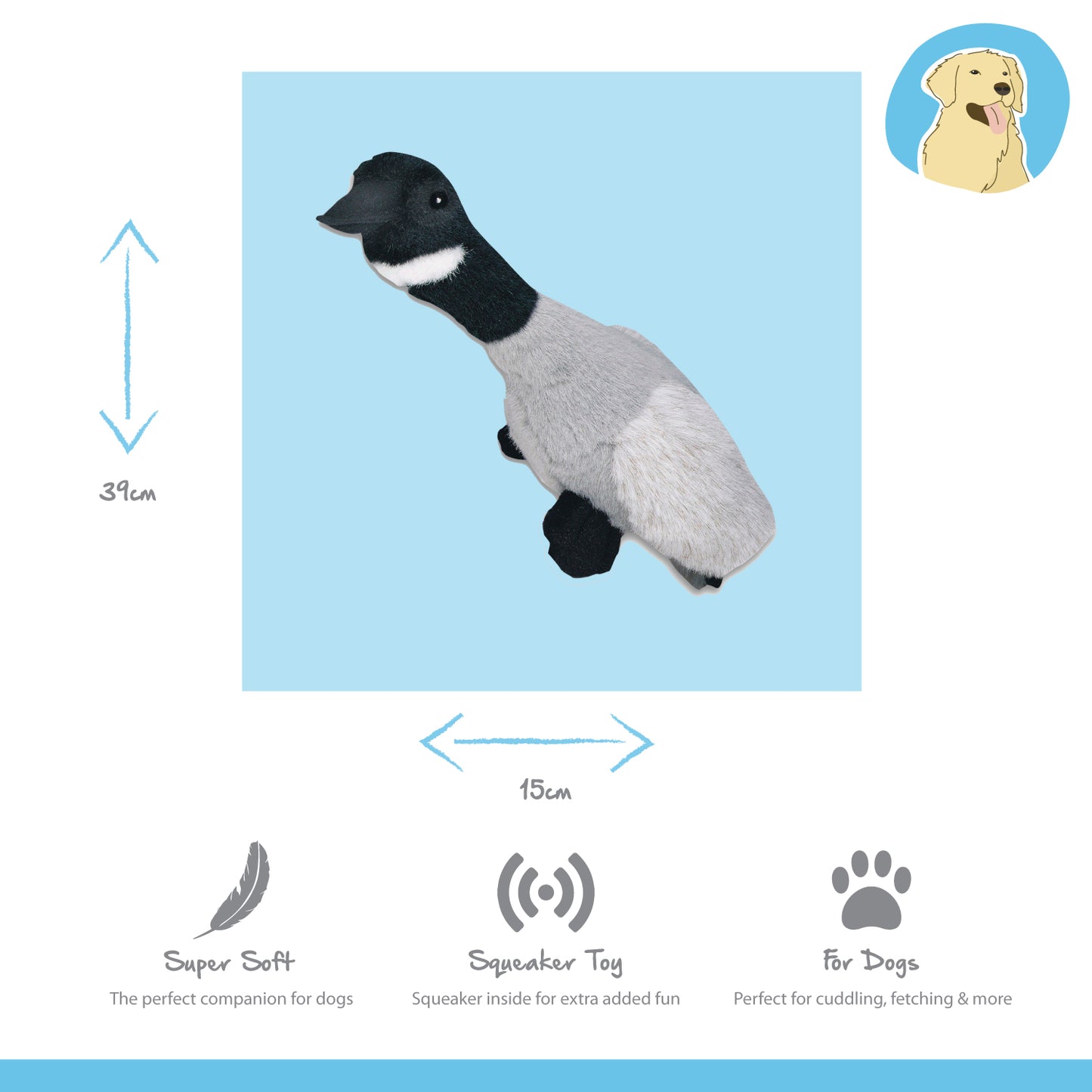 Migrator Canada Goose Soft Dog Toy