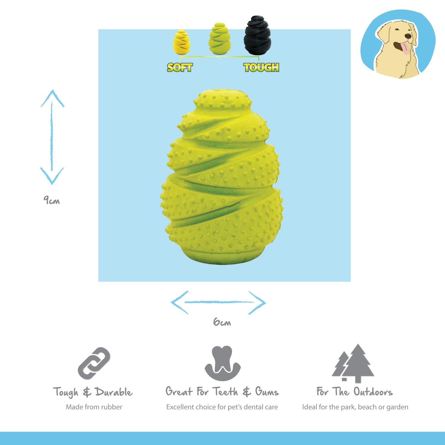 tough treat release rubber dog toy