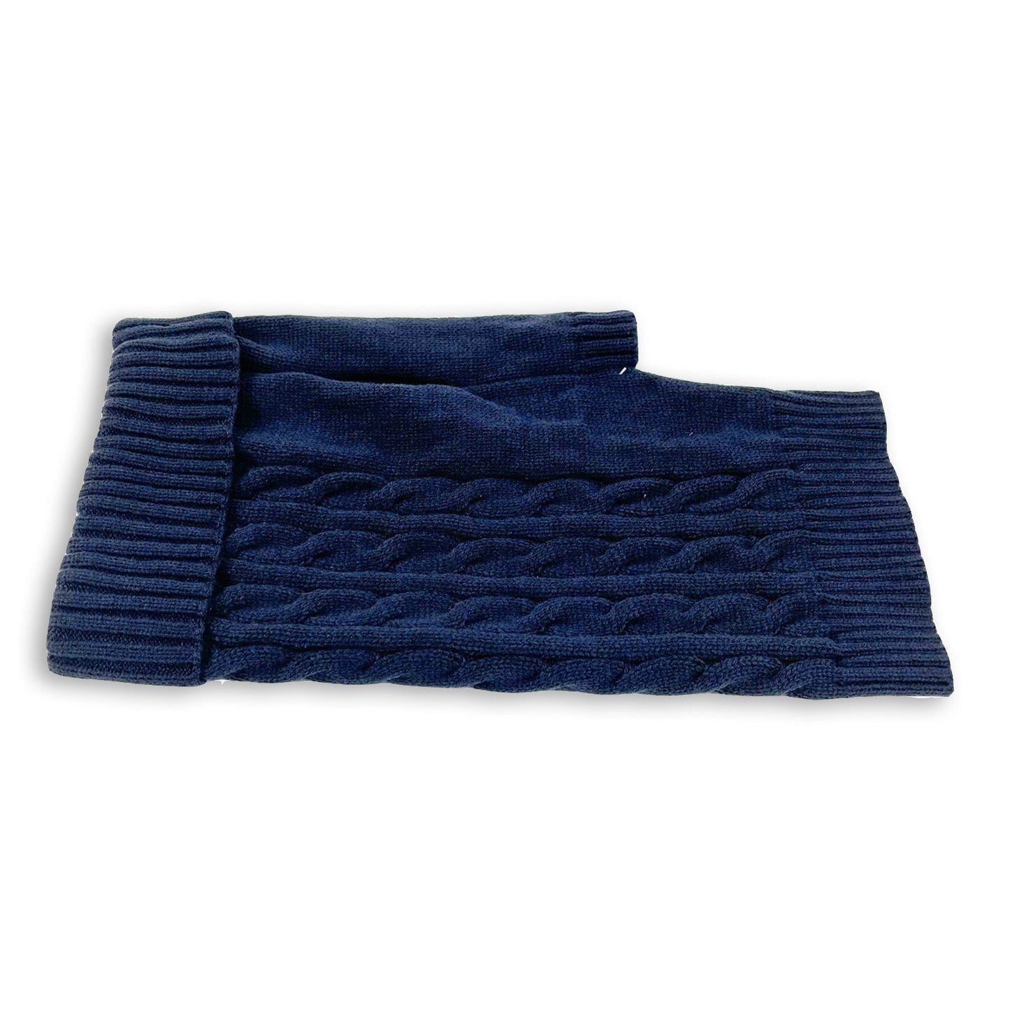 soft knitted dark blue dog jumper