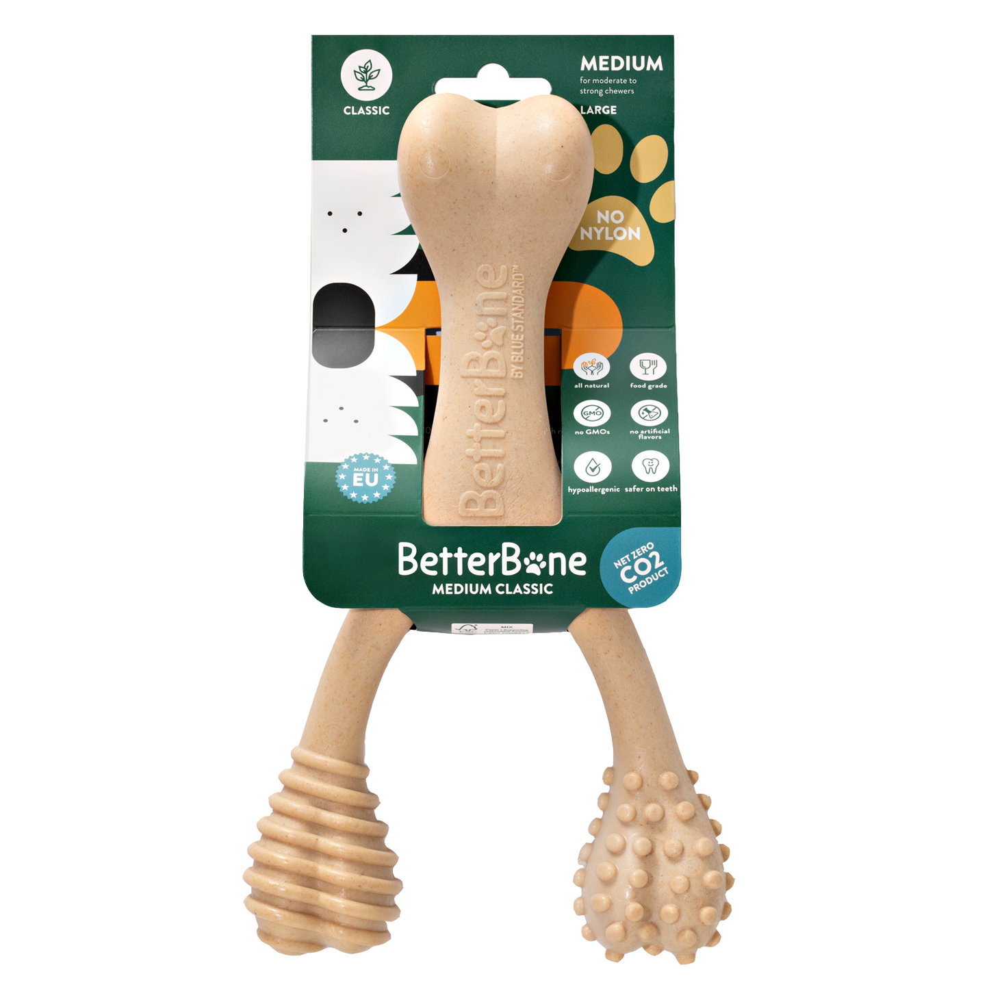 Betterbone dog chew toy, natural, safe, no rawhide, no nylon