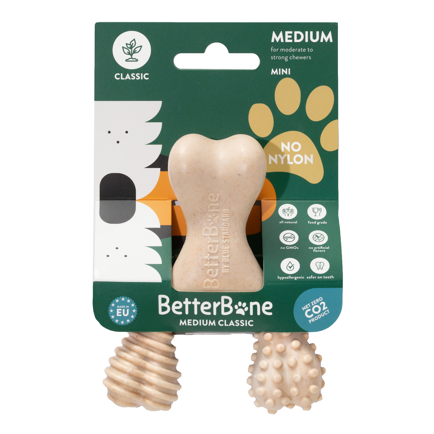 Betterbone dog chew toy, natural, safe, no rawhide, no nylon