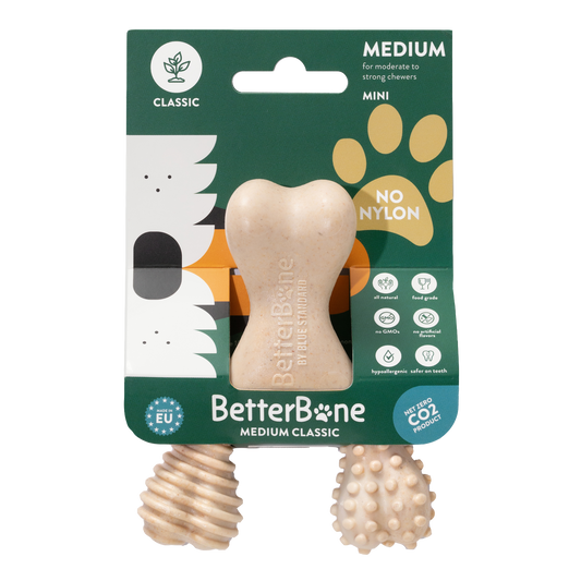 Betterbone dog chew toy, natural, safe, no rawhide, no nylon