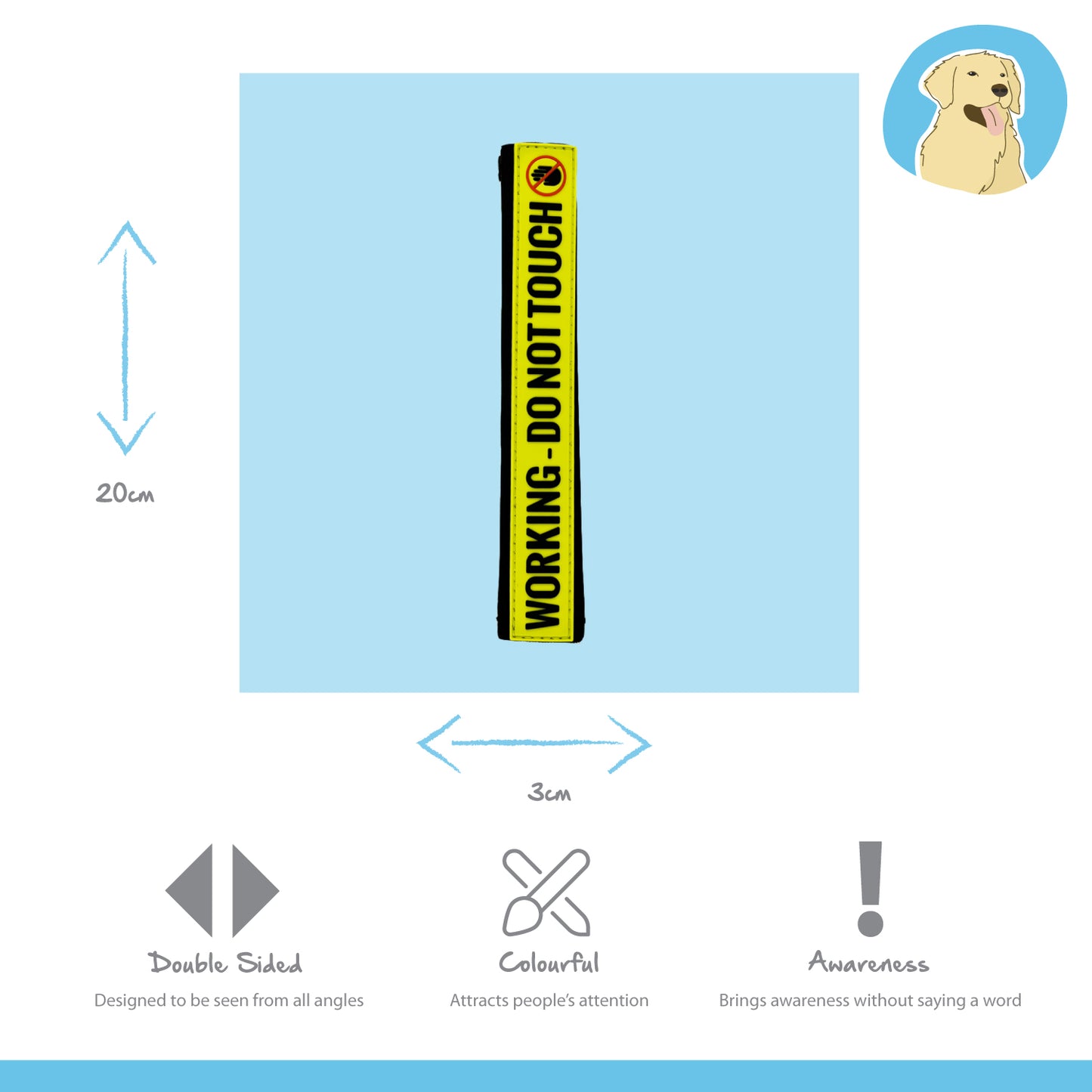 "Working Don't Touch" Leash Wrap