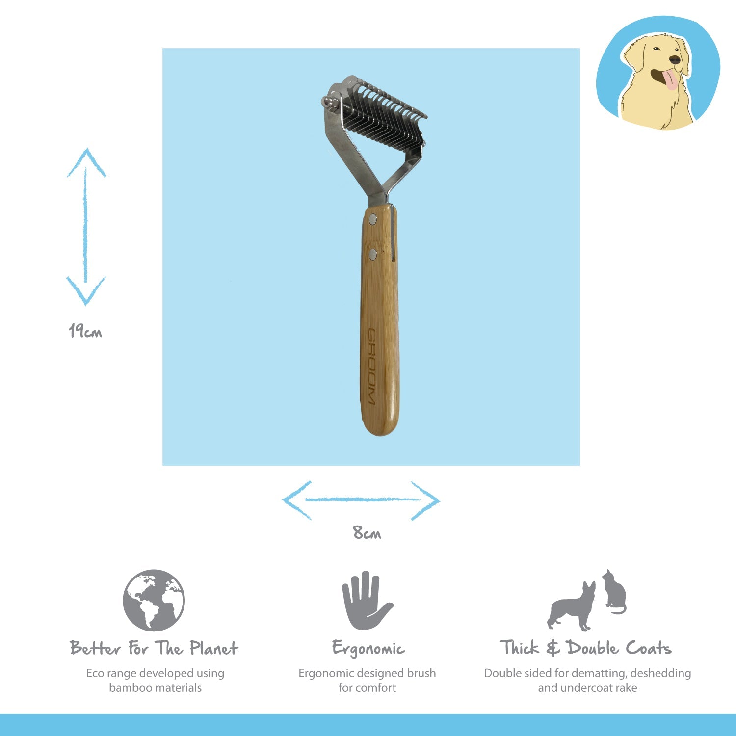natural bamboo dog grooming dematter 