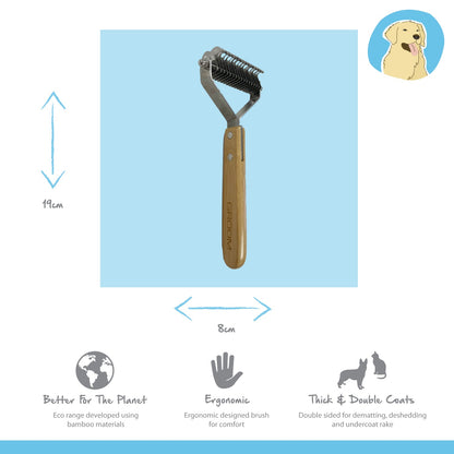natural bamboo dog grooming dematter 