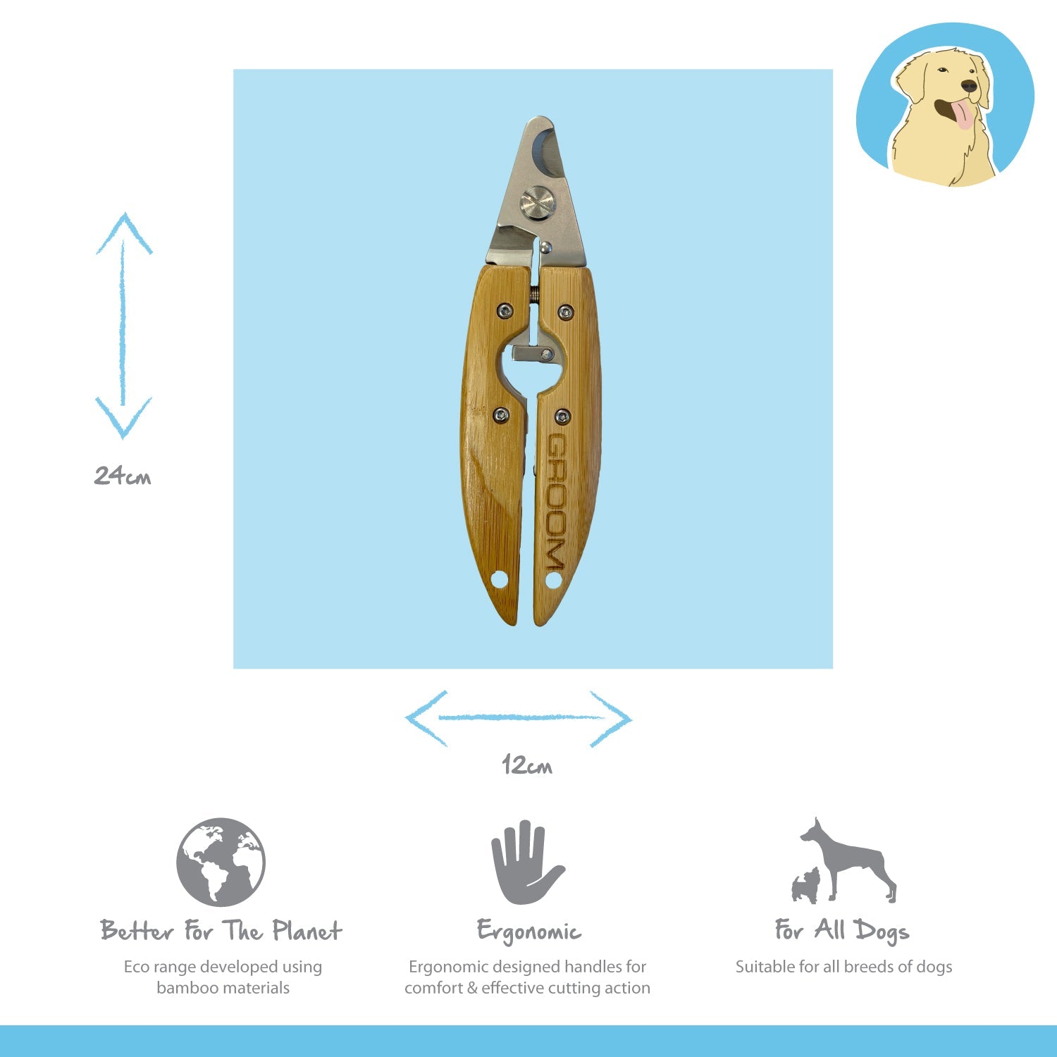 natural bamboo grooming dog nail clippers