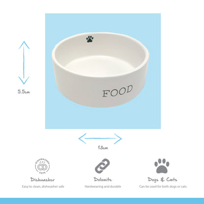 Paw Print Food Pet Bowl