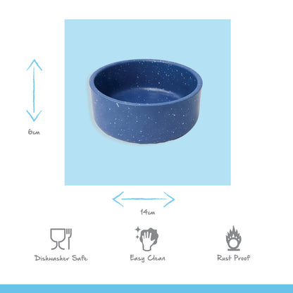 Speckle Double Walled Stainless Steel Pet Bowl