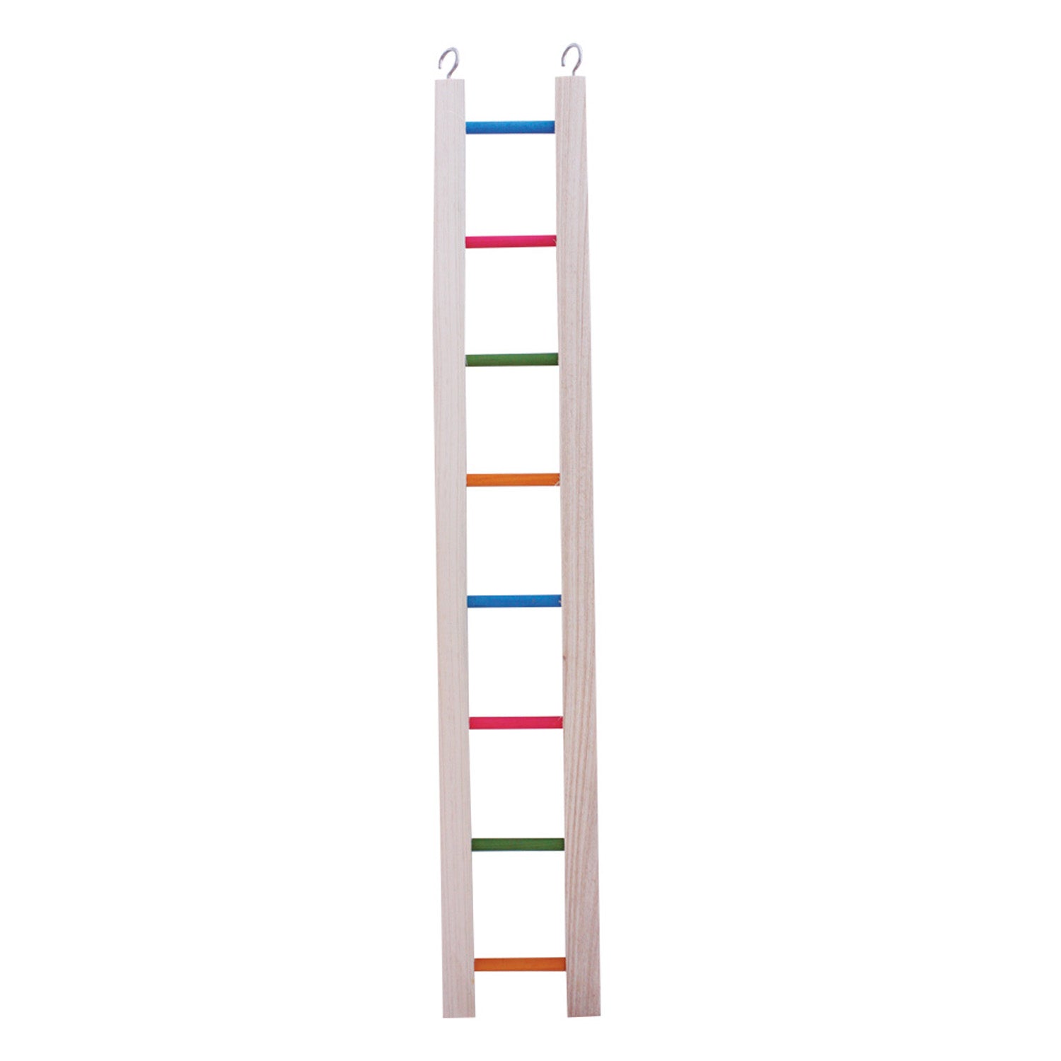 wooden bird ladder with hooks for bird cage