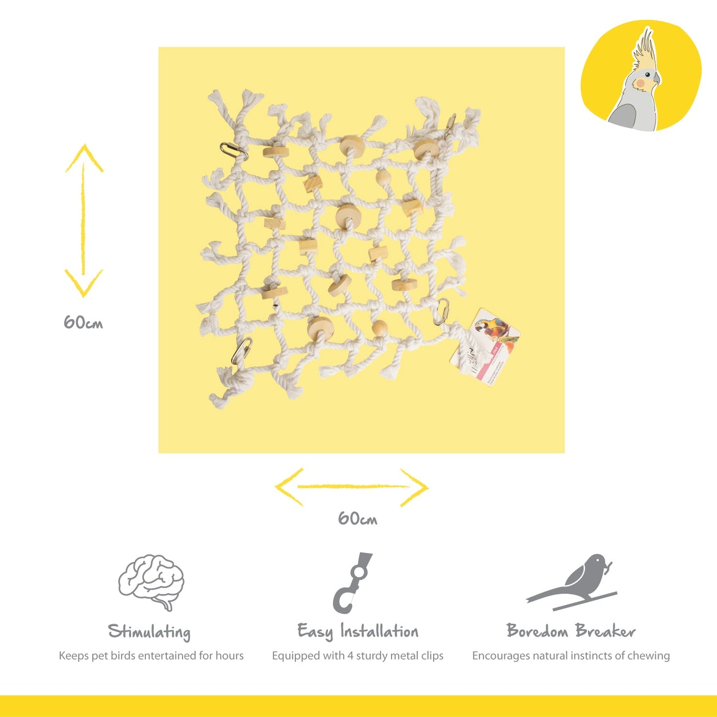 natural bird cargo net