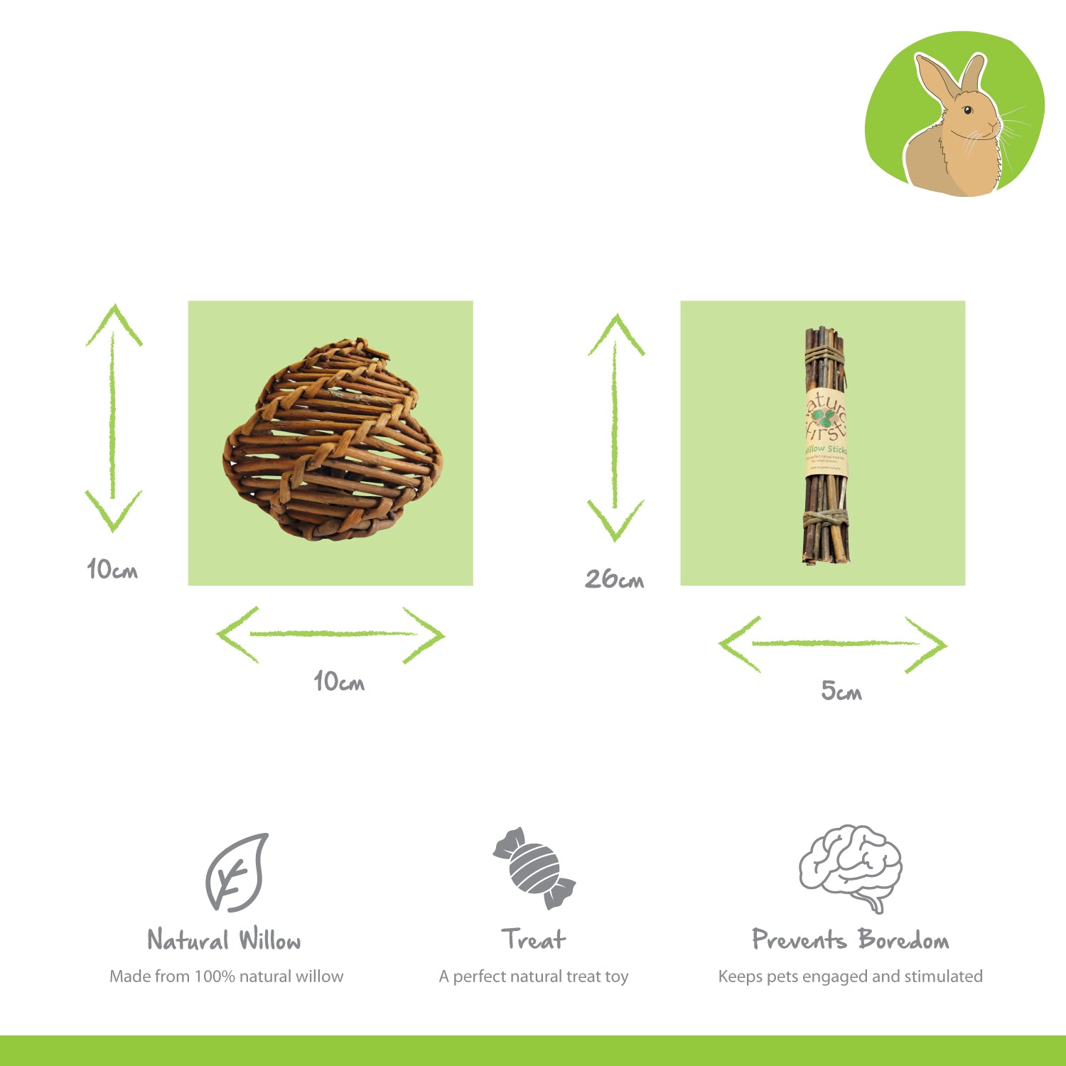 small animal natural willow toys