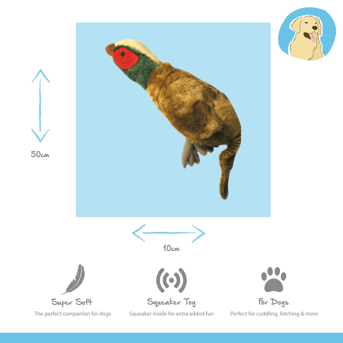 Migrator Pheasant Soft Dog Toy