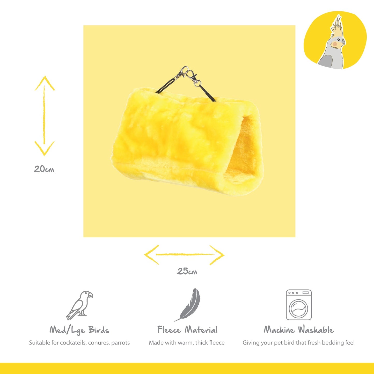 super soft cozzy bird hut for pet birds