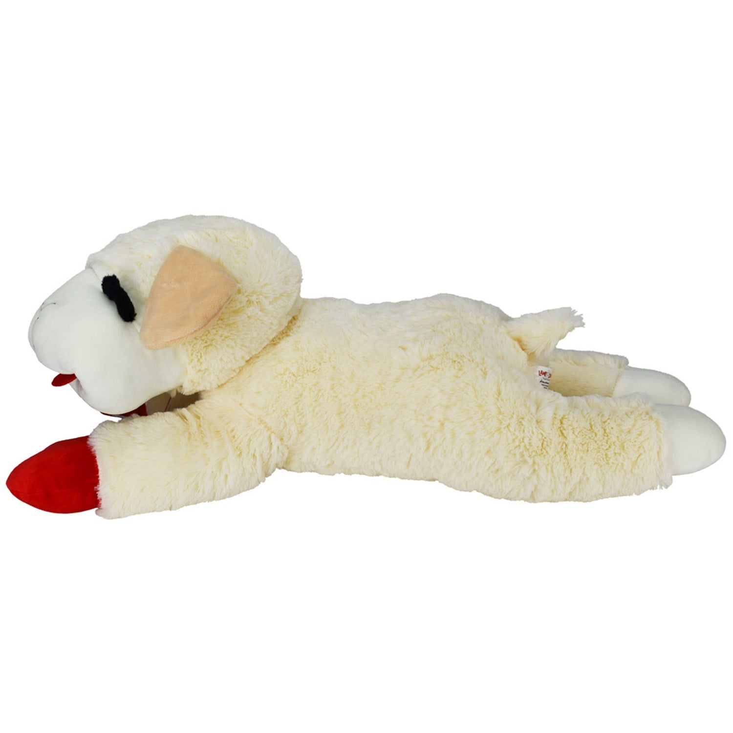 large lamb chop soft dog toy with squeakers 