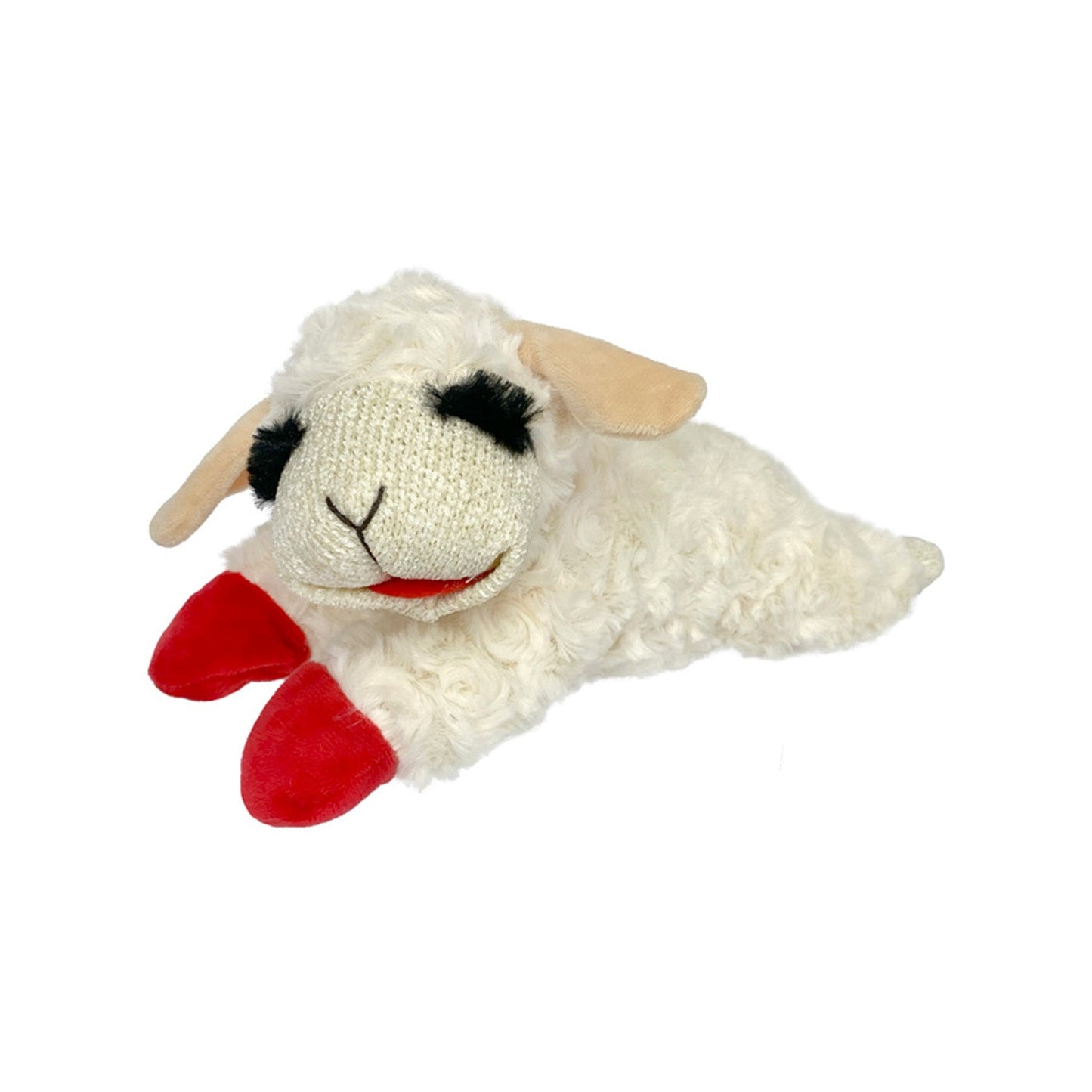 small lamb chop soft dog toy with squeakers