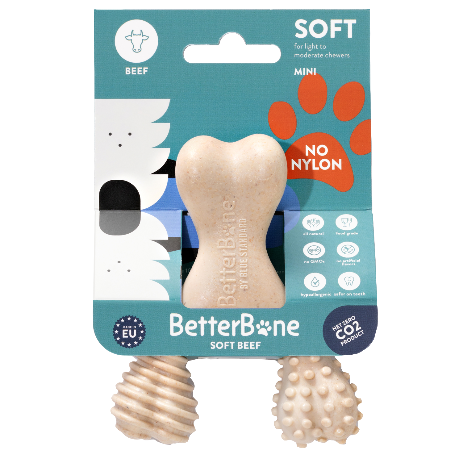 Betterbone dog chew toy, natural, safe, no rawhide, no nylon