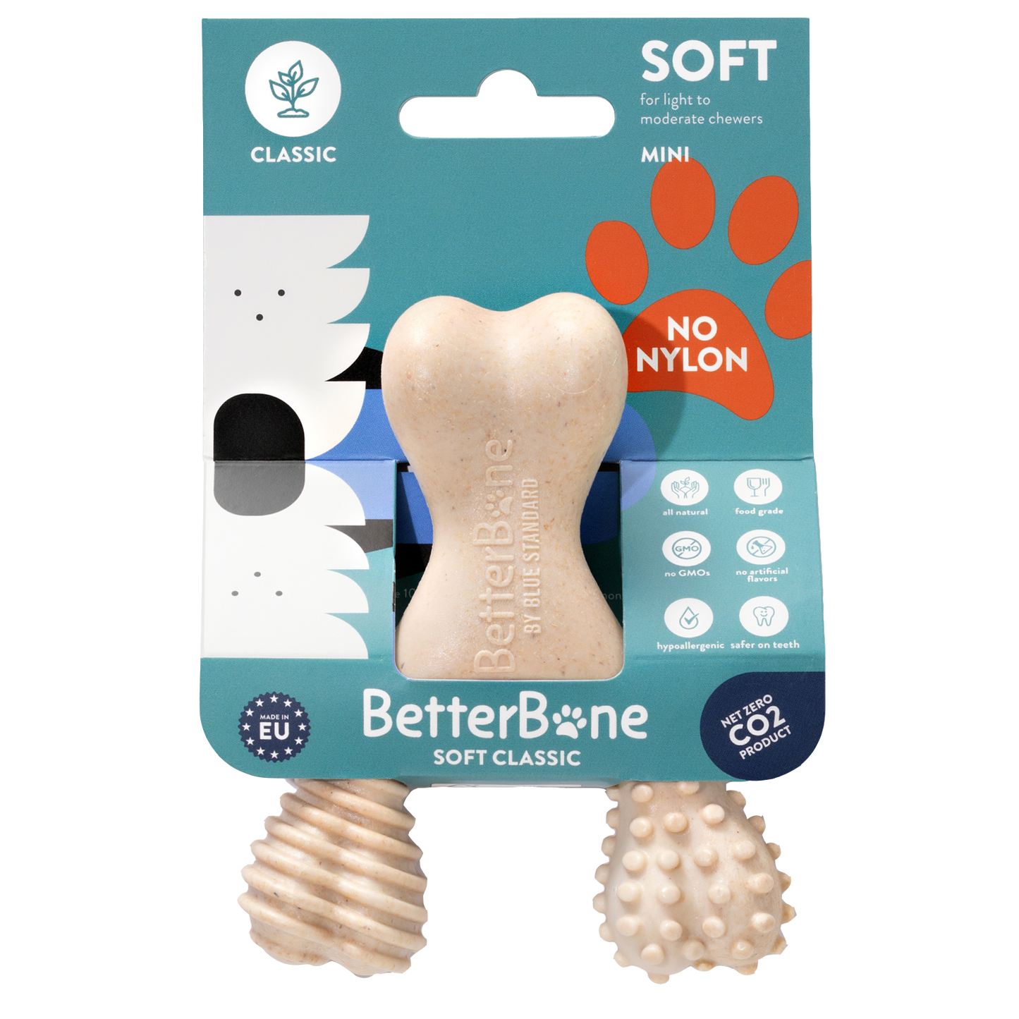 Betterbone dog chew toy, natural, safe, no rawhide, no nylon