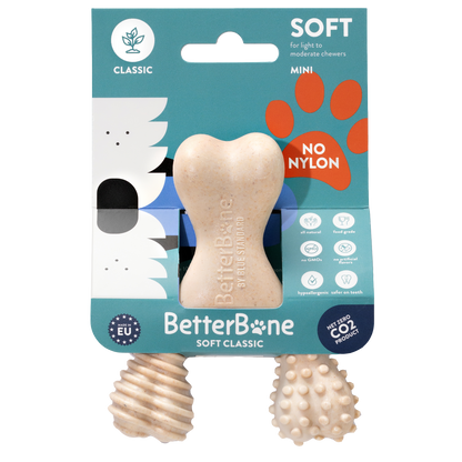 Betterbone dog chew toy, natural, safe, no rawhide, no nylon
