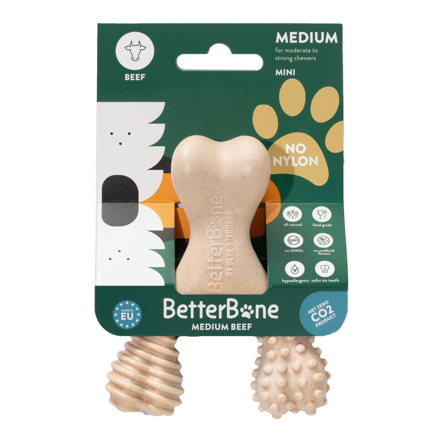 Betterbone dog chew toy, natural, safe, no rawhide, no nylon