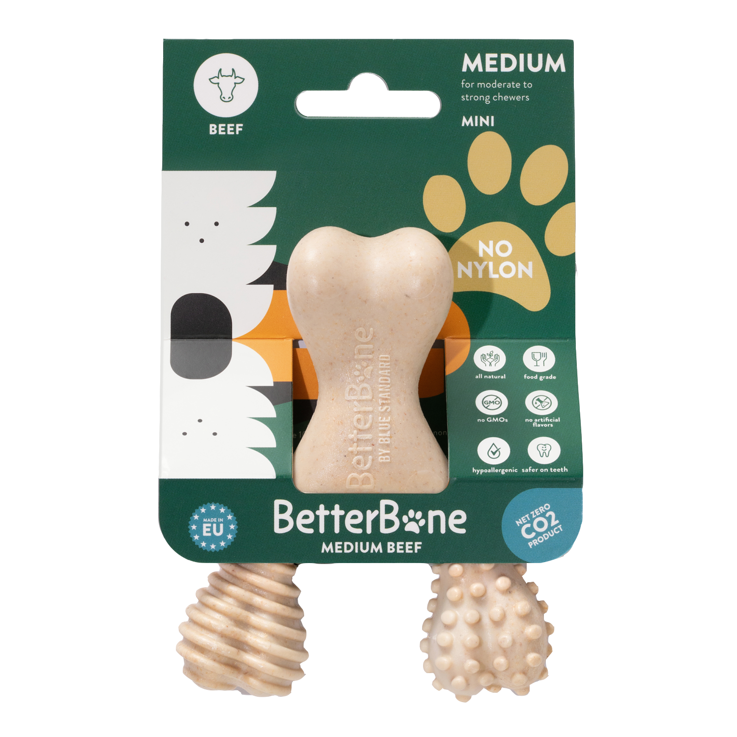 Betterbone dog chew toy, natural, safe, no rawhide, no nylon