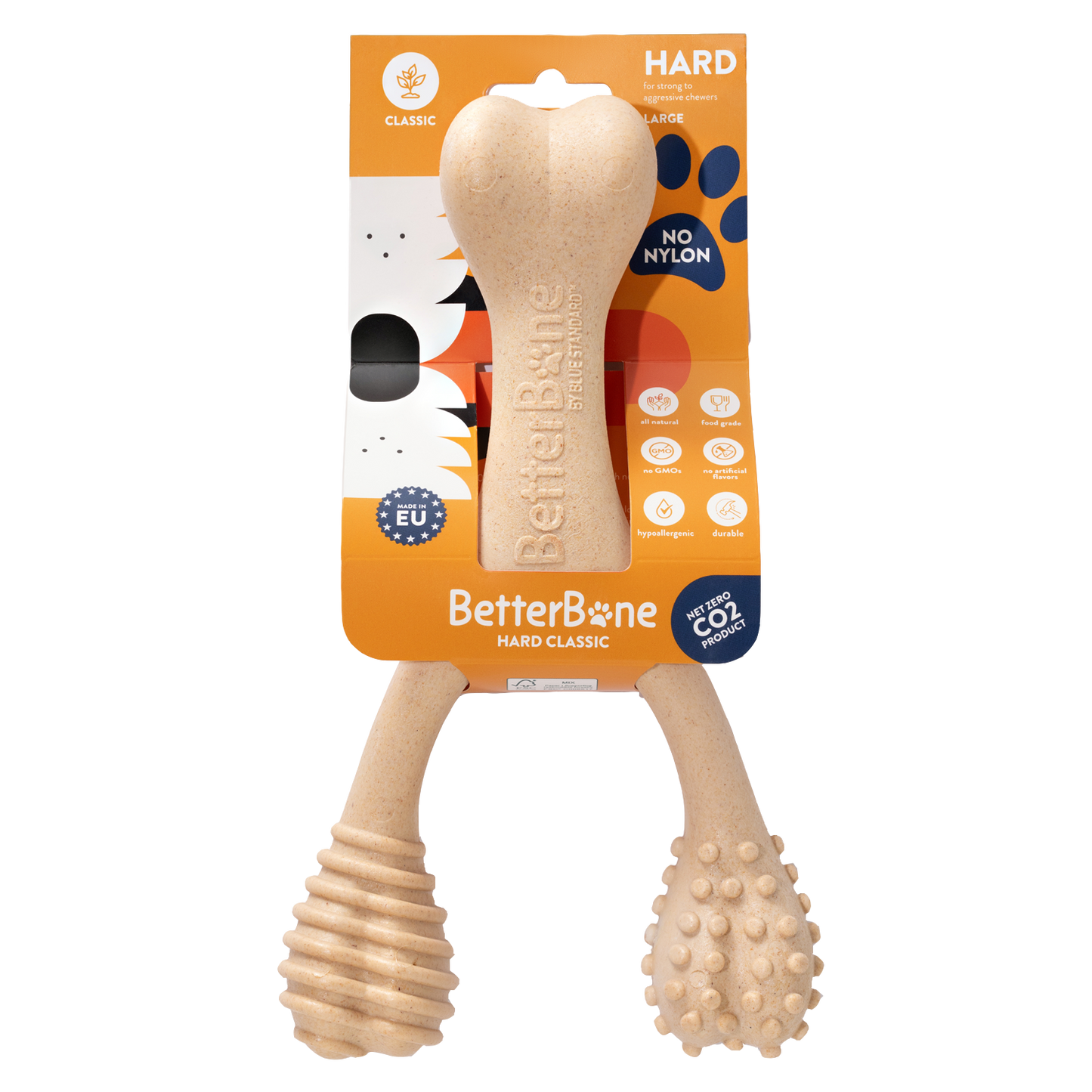 Betterbone dog chew toy, natural, safe, no rawhide, no nylon