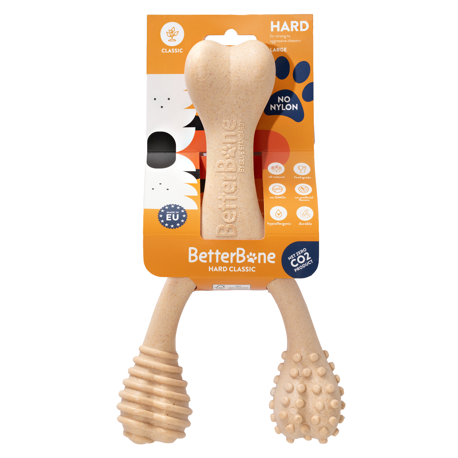 Betterbone dog chew toy, natural, safe, no rawhide, no nylon