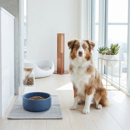 Speckle Double Walled Stainless Steel Pet Bowl