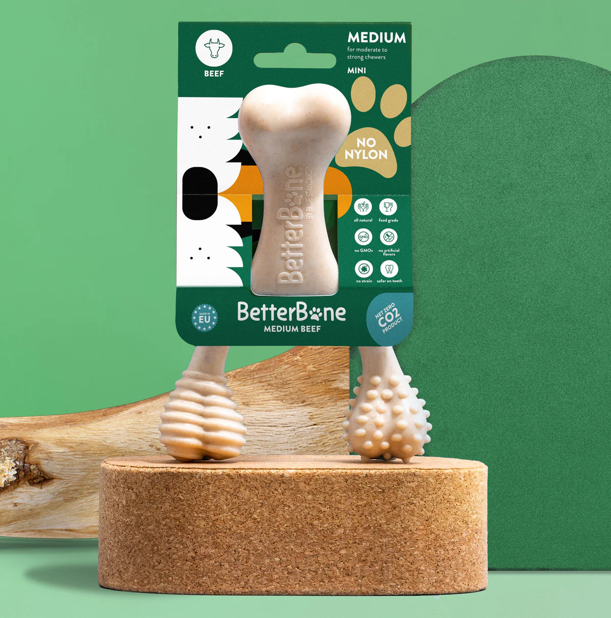Betterbone dog chew toy, natural, safe, no rawhide, no nylon
