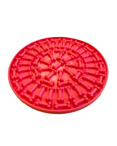 Silicone Pet Lick Mat Red Circle