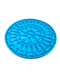 Silicone Pet Lick Mat Blue Circle